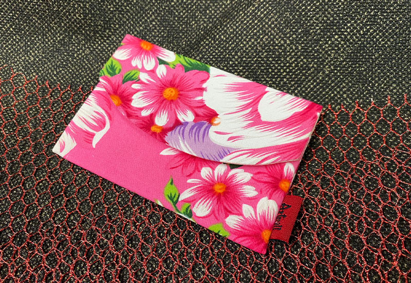 台灣花布 花布名片包-粉紅 花布名片夾-粉紅 粉紅色名片包 粉紅色名片夾 粉紅花布名片包